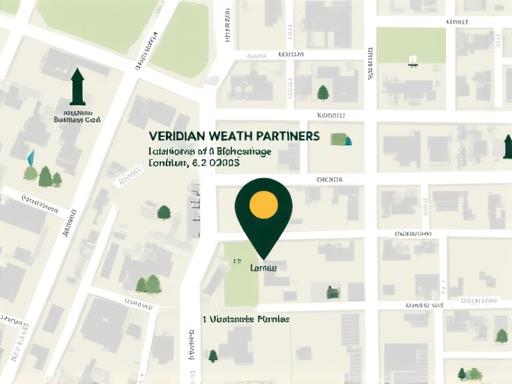 Map showing the location of Veridian Wealth Partners in London's Bishopsgate area.